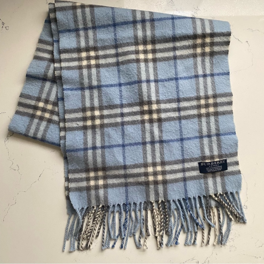 Burberry Blue Plaid Scarf